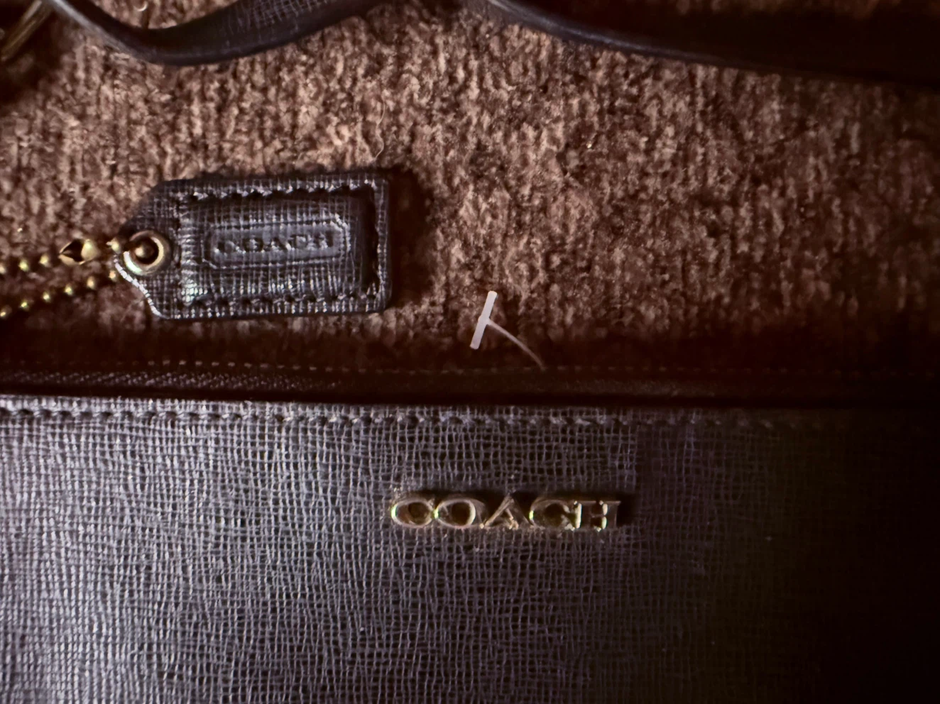 Used Authentic Leather COACH Shoulder Bag - photo 2