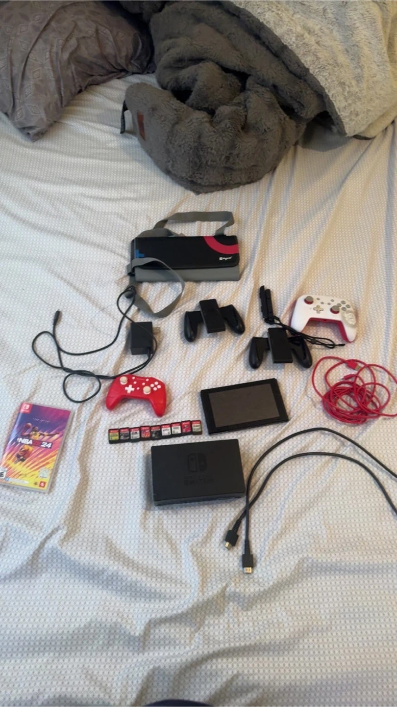 Nintendo Switch Console Bundle with Games and Accessories