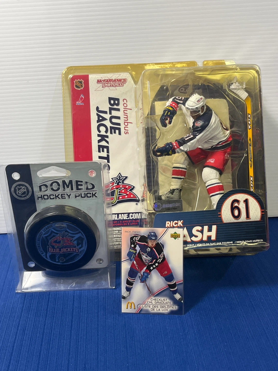 Rick Nash Blue Jackets Collectibles Bundle - McFarlane & Puck