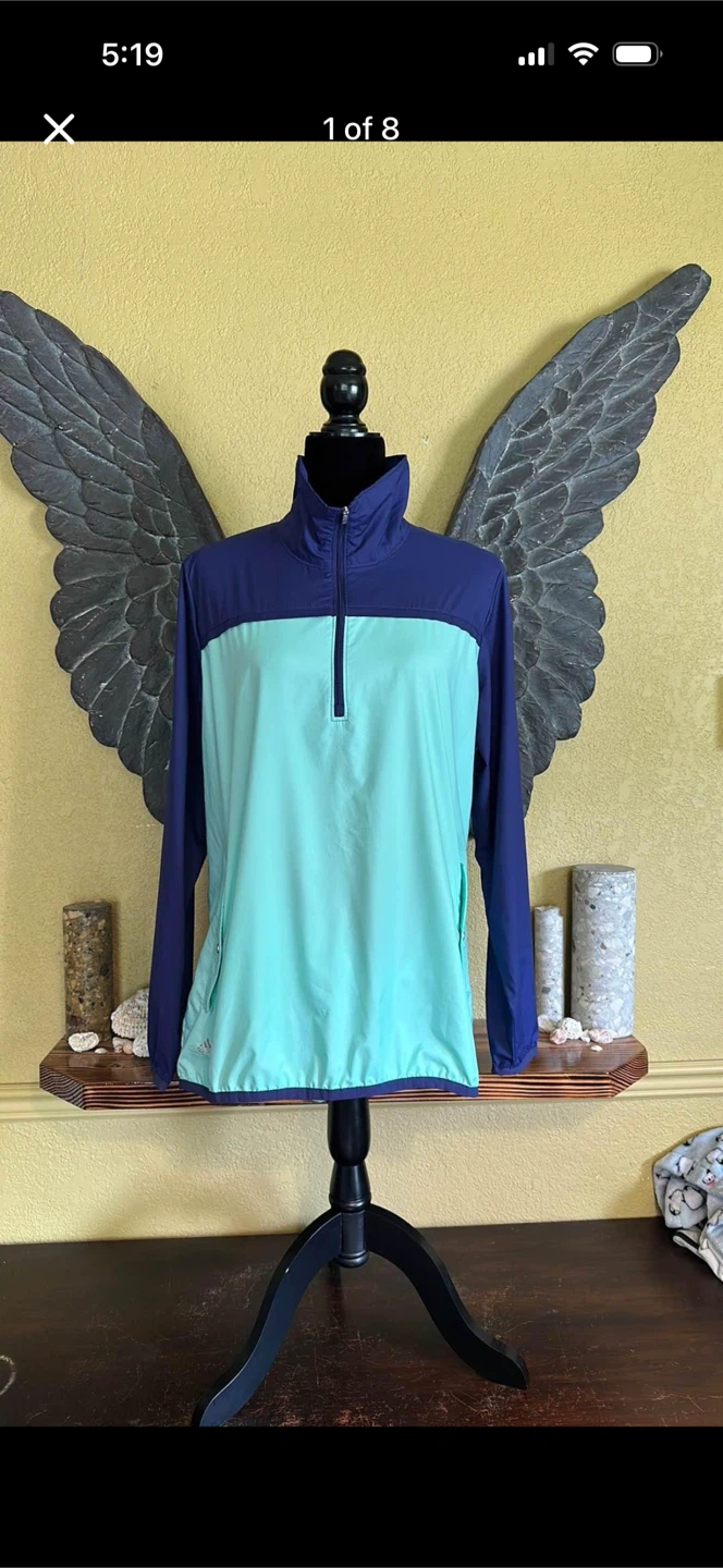 Adidas wind breaker thin quarter Zip