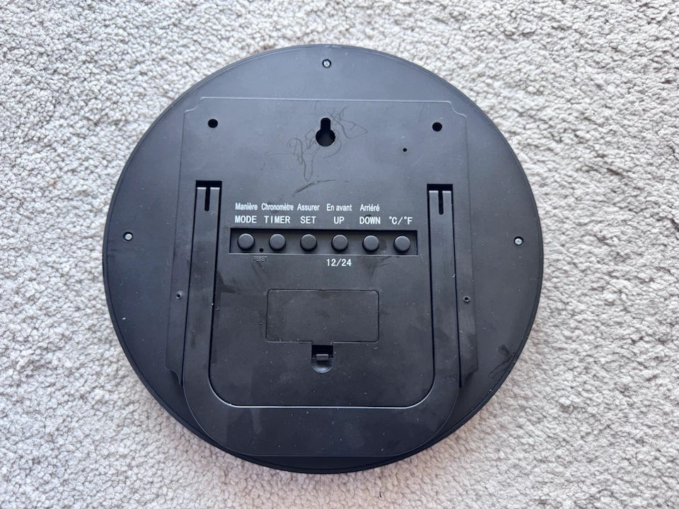 Digital Wall Clock with Temperature Display - photo 2