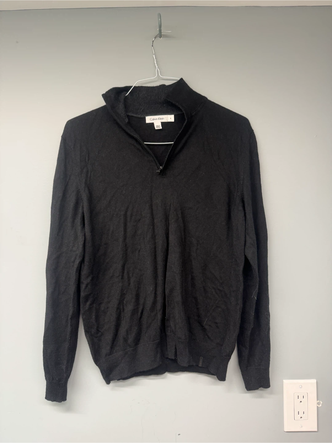 Calvin Klein Black Quarter-Zip Sweater