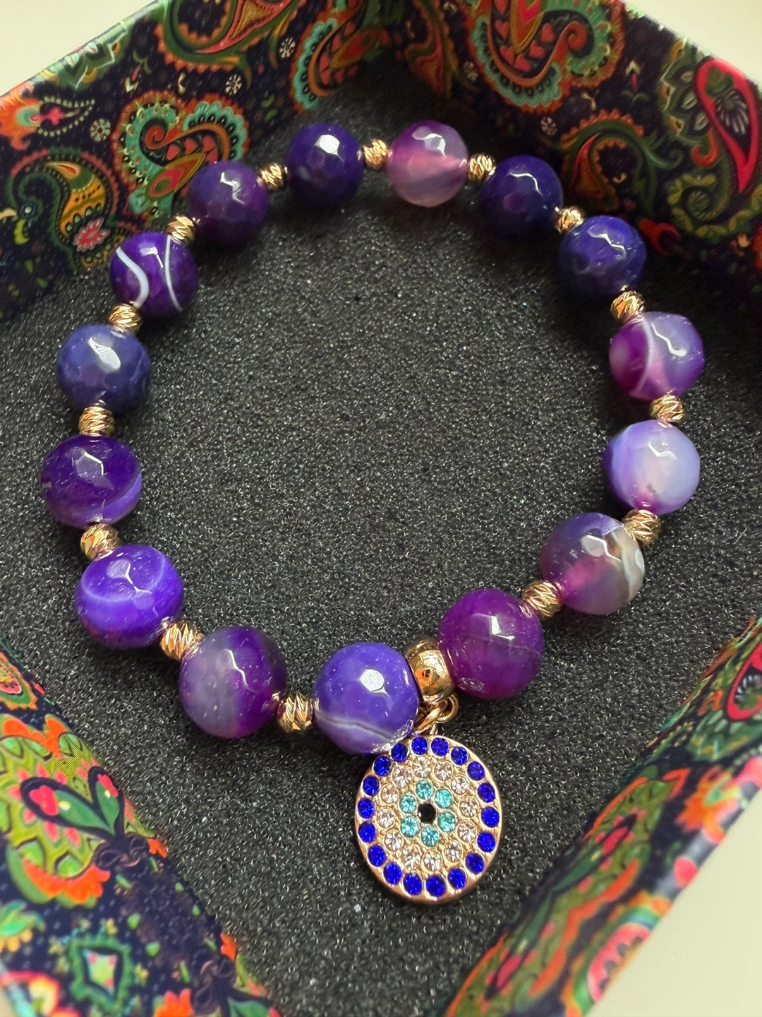 Natural Purple Agate Bracelet 💜✨ - photo 2