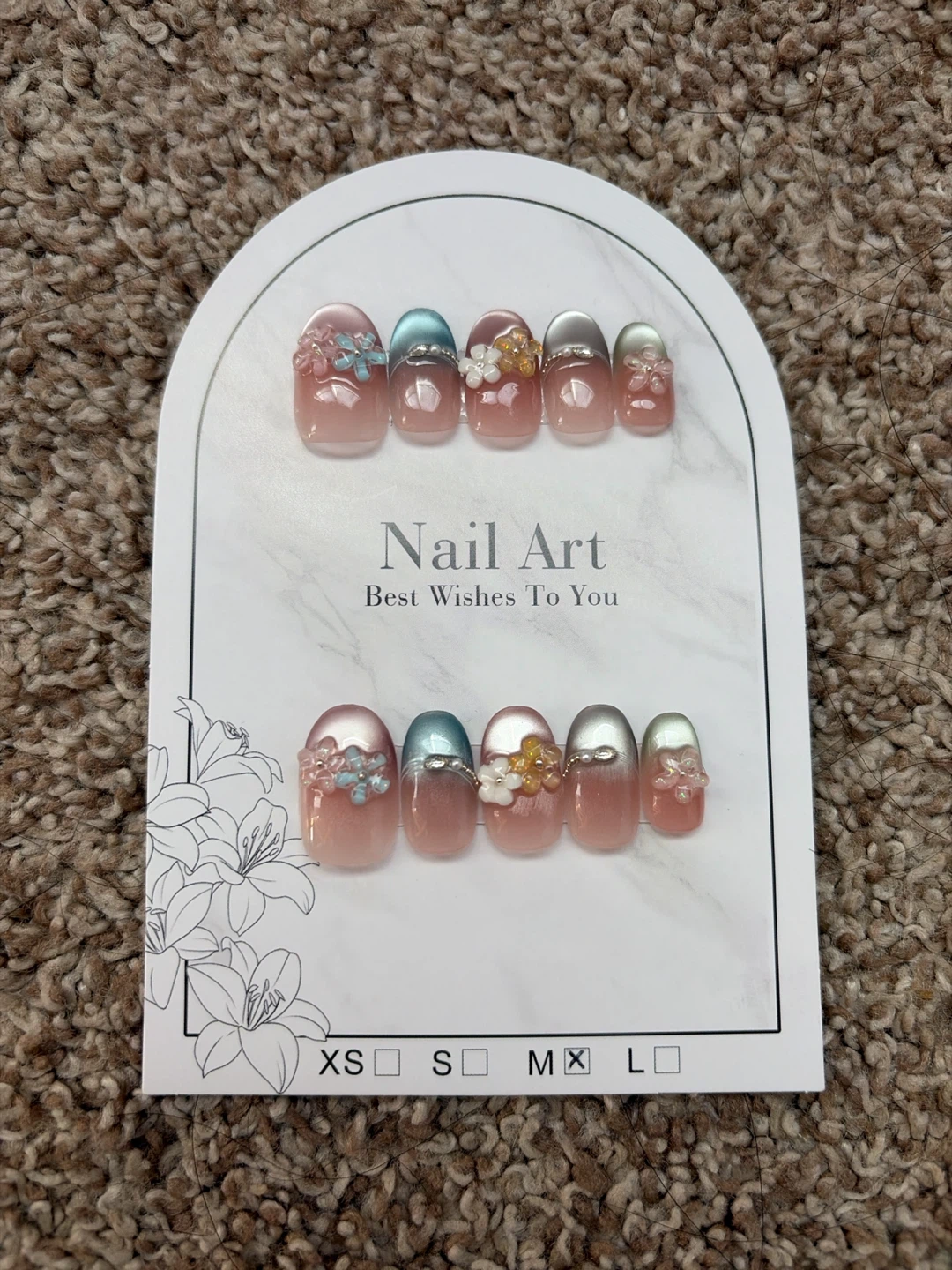 Press-on Nail Art Set - Medium