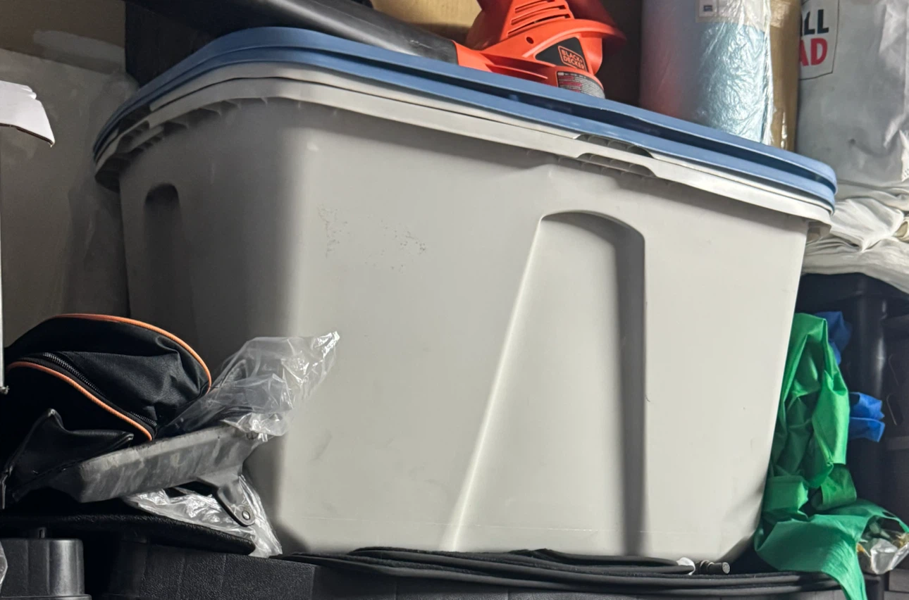 Large Plastic Storage Bin with Lid