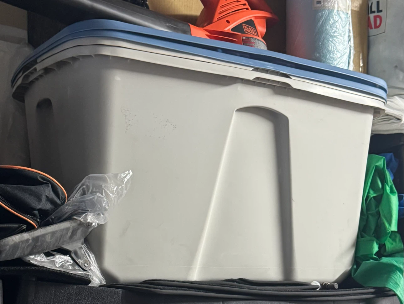 Large Plastic Storage Bin with Lid - photo 2