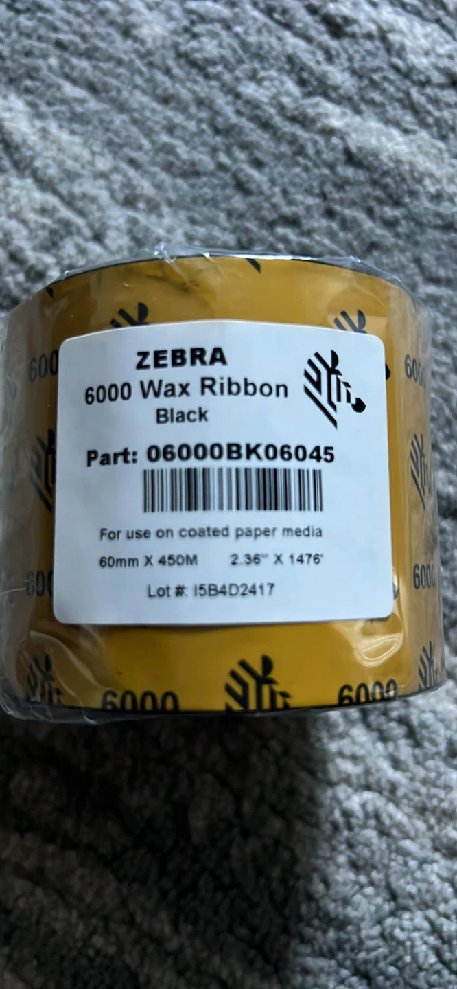 Zebra 6000 Wax Ribbon Black - photo 2