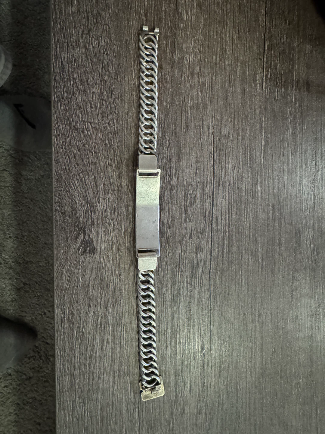 Pure Silver- curb chain ID bracelet - photo 2