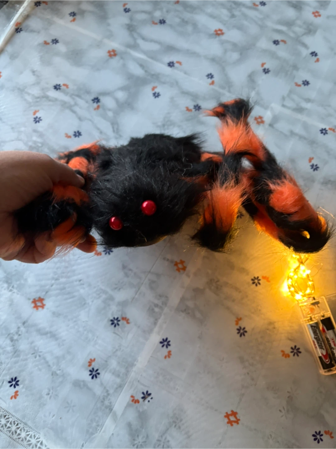 Giant Light-Up Halloween Spider with LED Lights – 49” - photo 2