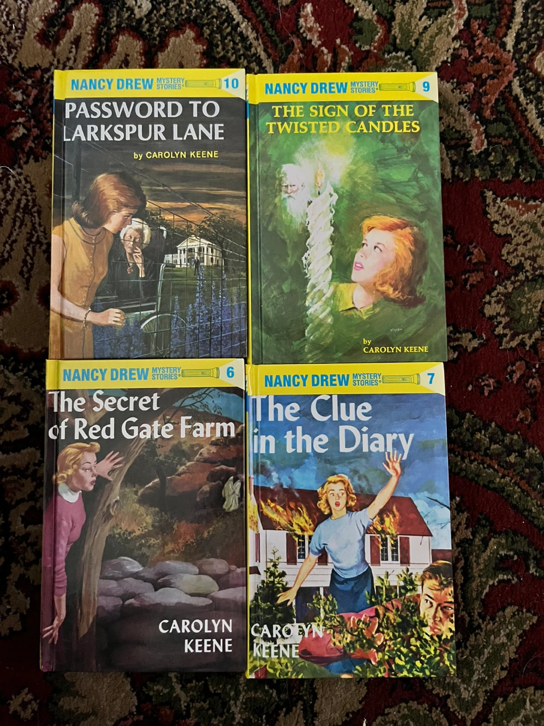4 Vintage Nancy Drew Mystery Stories Books