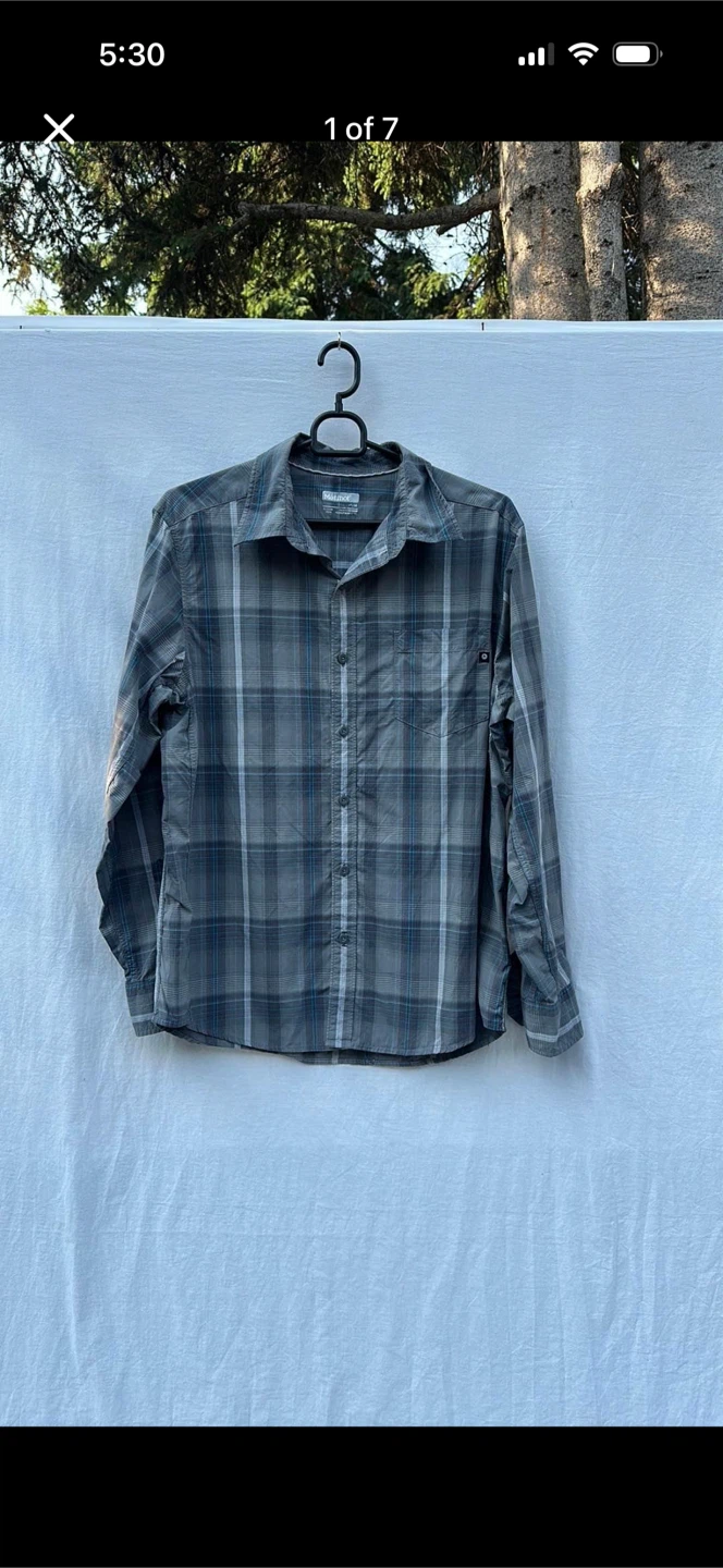 Marmot Plaid Button Down Shirt