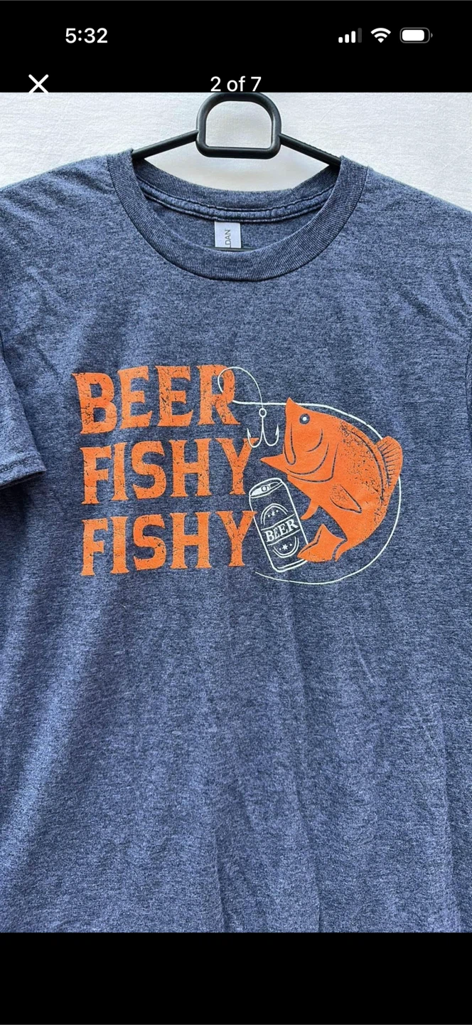 Gildan Beer Fishy Fishy Tee Shirt - photo 2