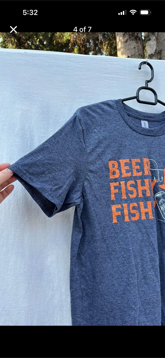 Gildan Beer Fishy Fishy Tee Shirt - photo 4
