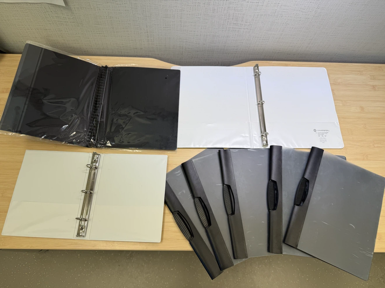 Assorted office binders