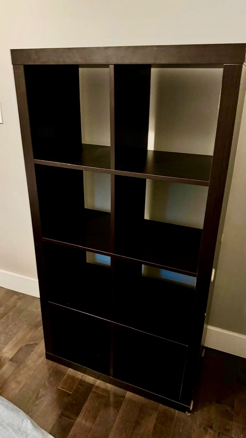 IKEA KALLAX 2x4 Shelf Unit — Black-Brown