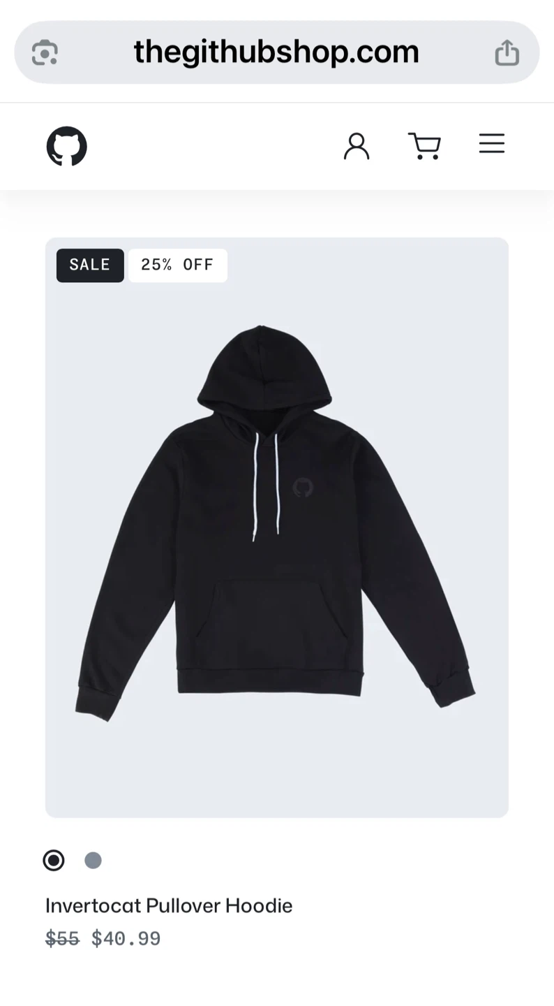 Hoodie Black 2XL - Github Men’s