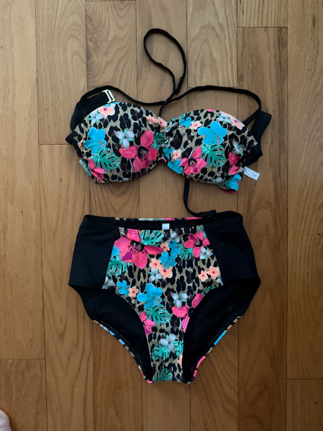 Bikini Village floral leopard print bikini set