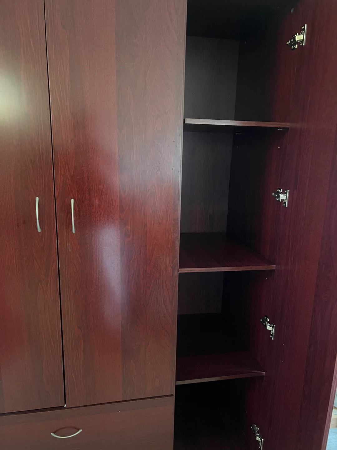 Three-Door Wooden Wardrobe with Drawers - photo 2