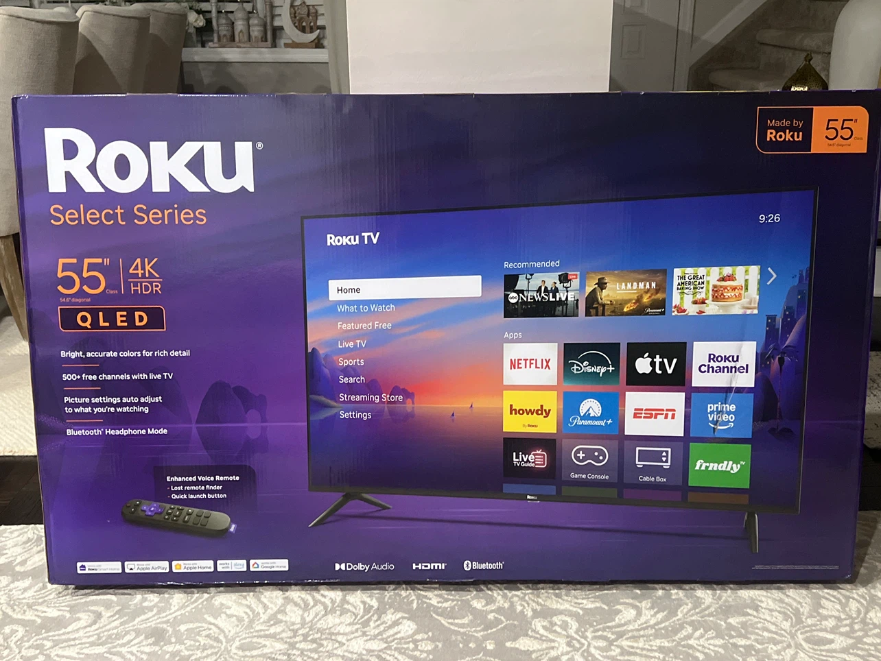 Roku Select Series 55 inch 4K HDR QLED TV