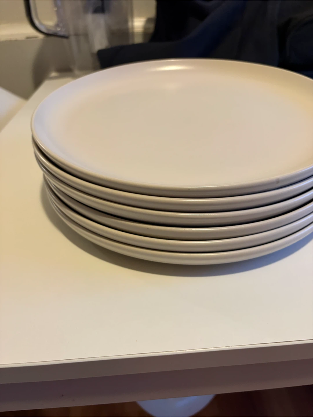 Set of West Elm Cream Plates 6