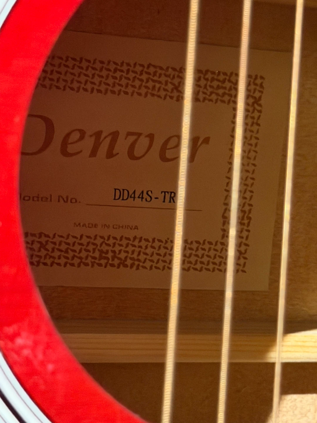 Denver DD44S-TR Acoustic Guitar - photo 4
