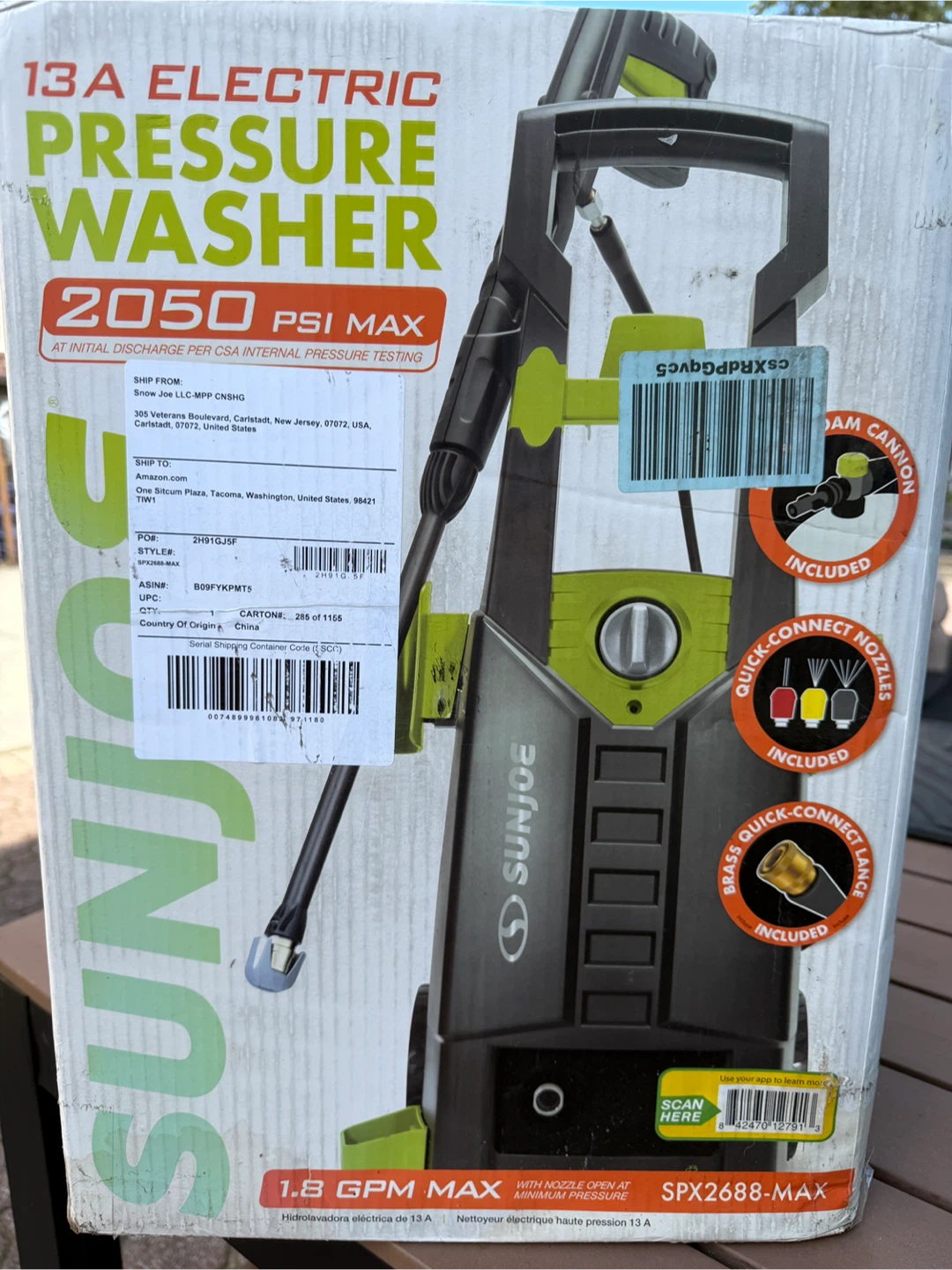 Sun Joe SPX2688-MAX Electric Pressure Washer - photo 3