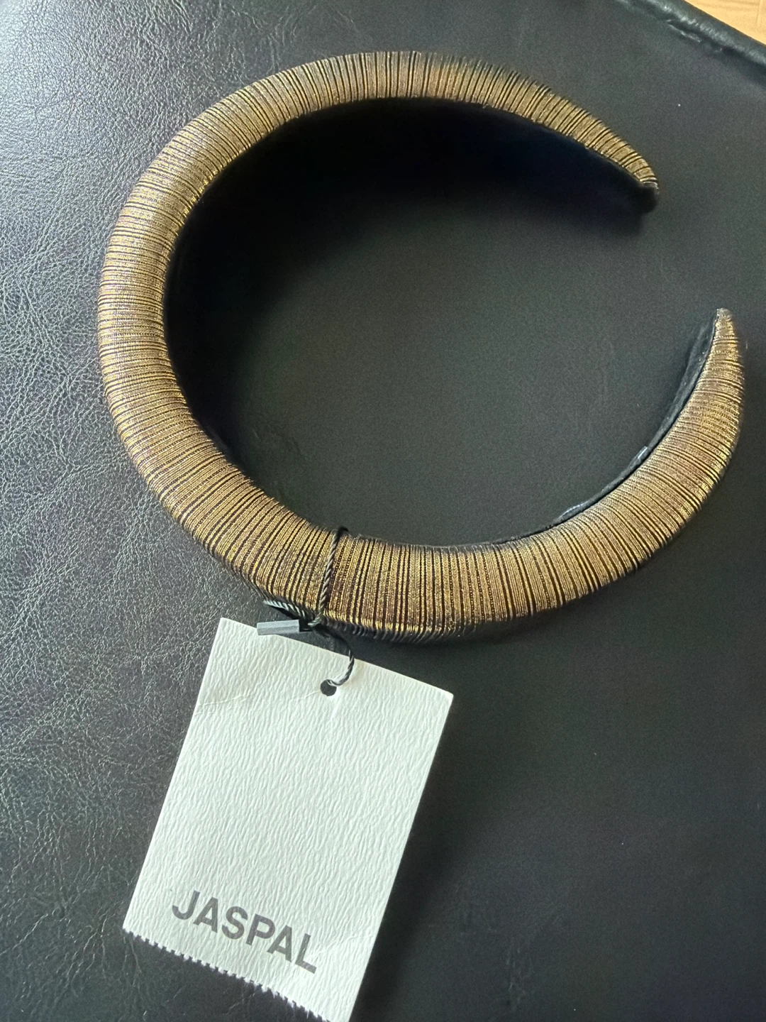Jaspal Gold Metallic Padded Headband