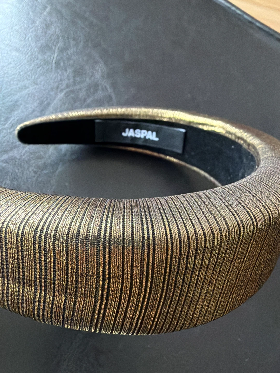 Jaspal Gold Metallic Padded Headband - photo 2
