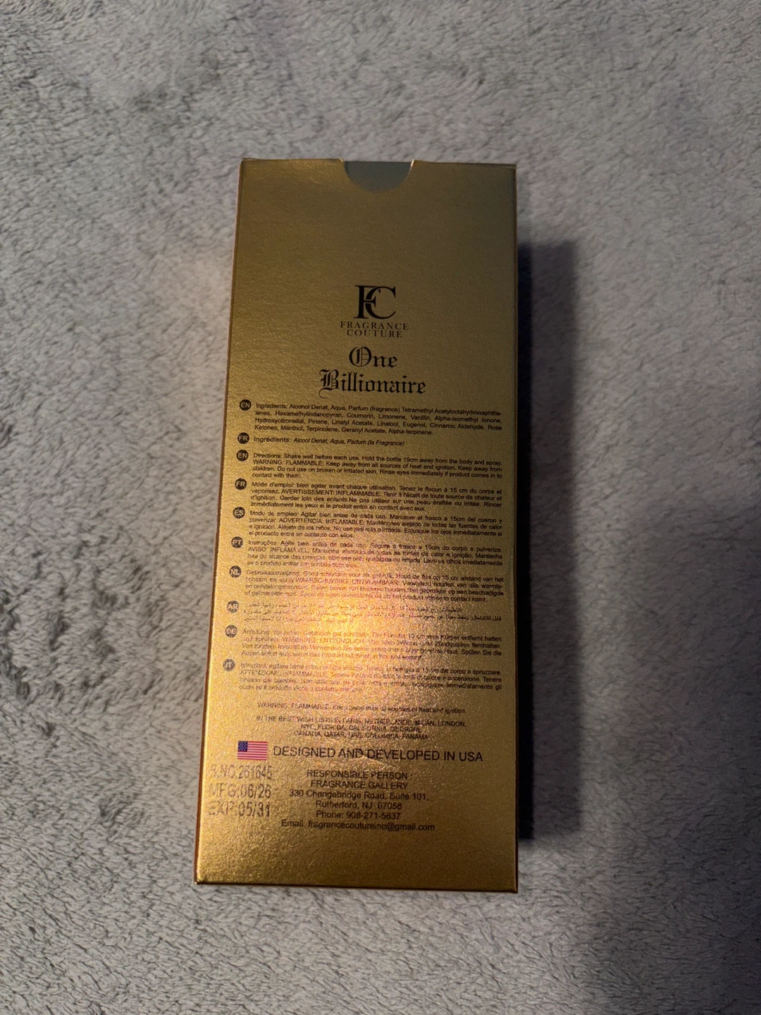 Fragrance Couture One Billionaire Men's Eau de Parfum 100ml - photo 2