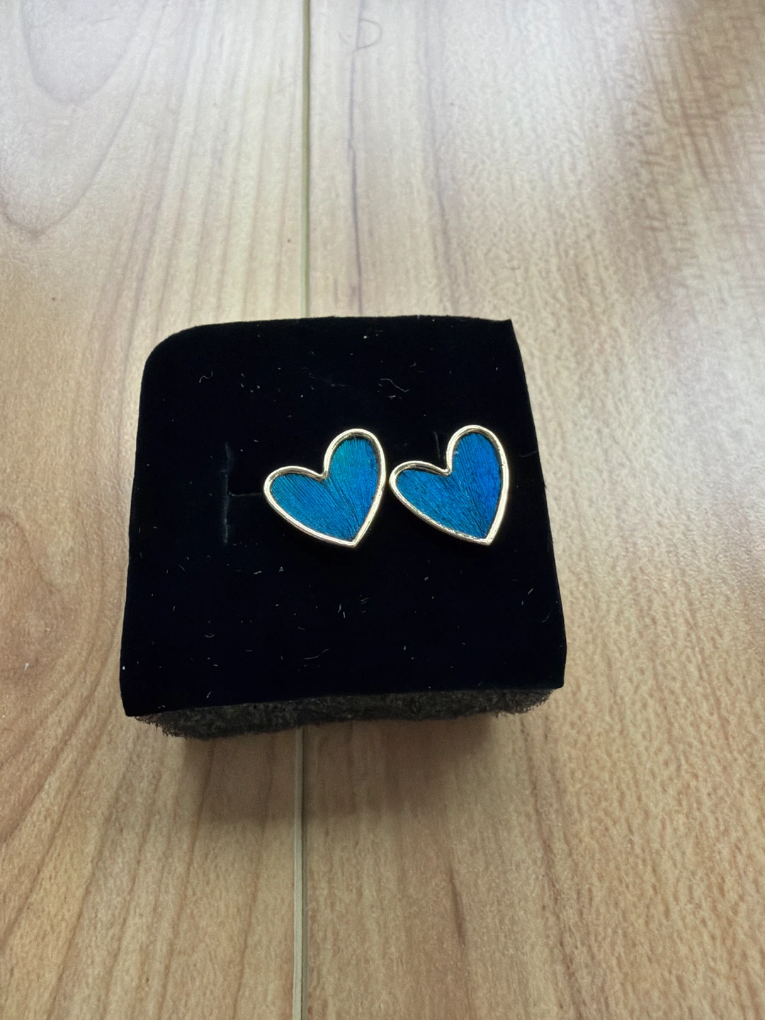 Blue Heart Stud Earrings - photo 2