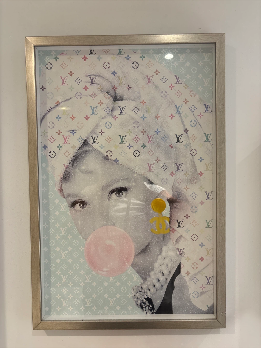 Audrey Hepburn Bubblegum Framed Wall Art - photo 2