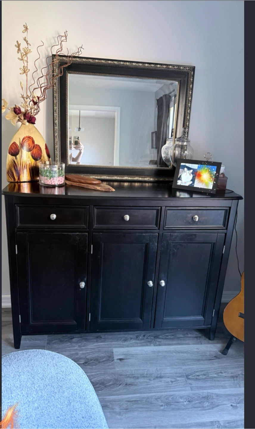 Dining Room Table and Sideboard Cabinet