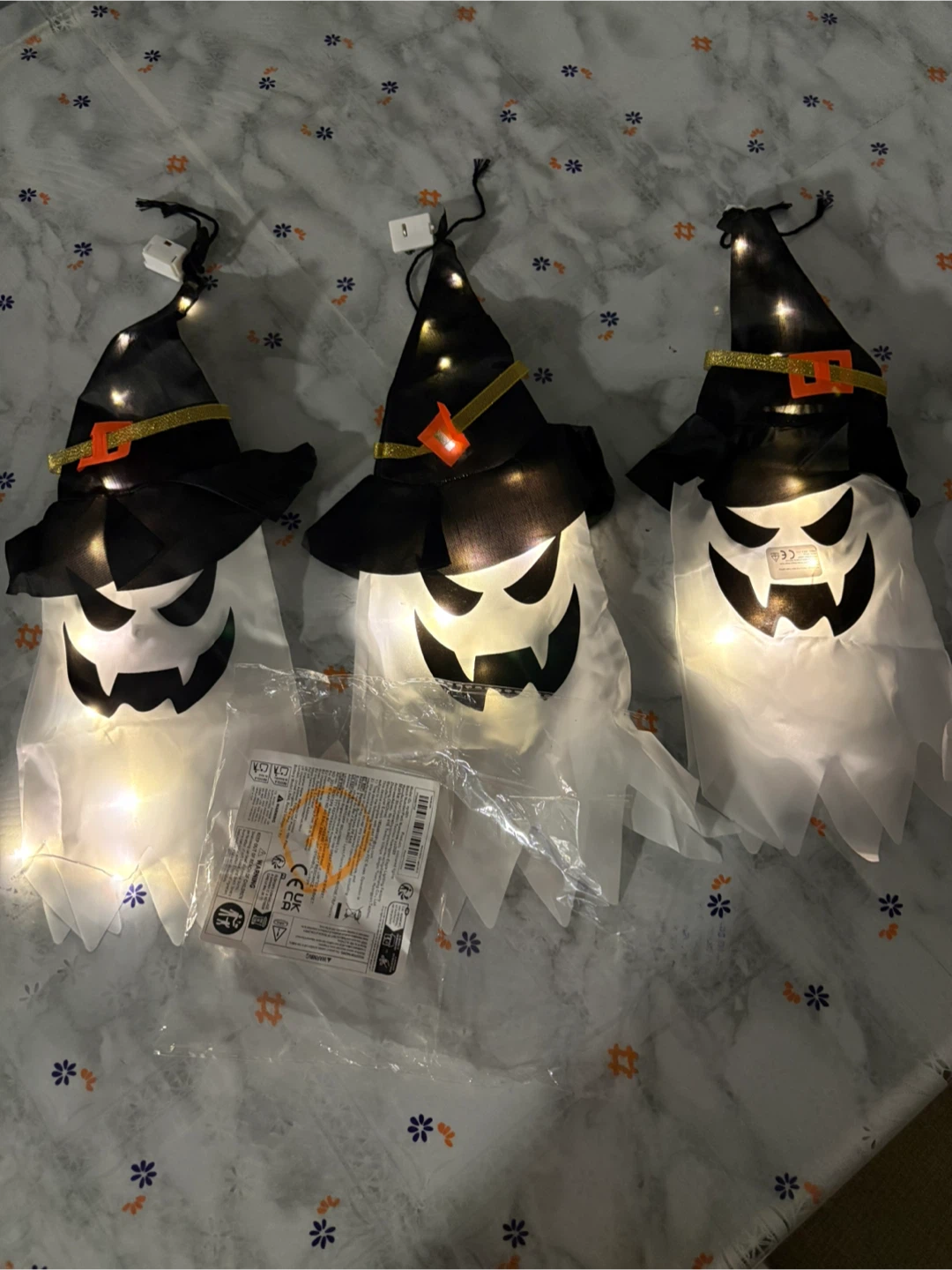 3-Pack Light-Up Halloween Ghost Witch Decorations - photo 2