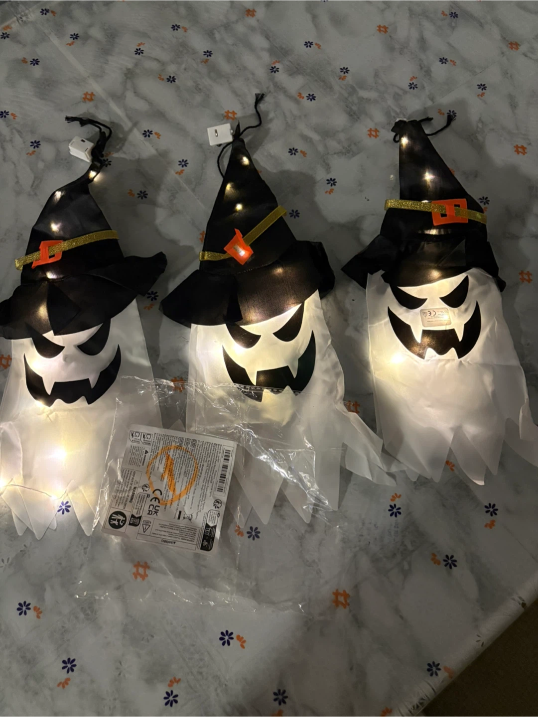 3-Pack Light-Up Halloween Ghost Witch Decorations - photo 3