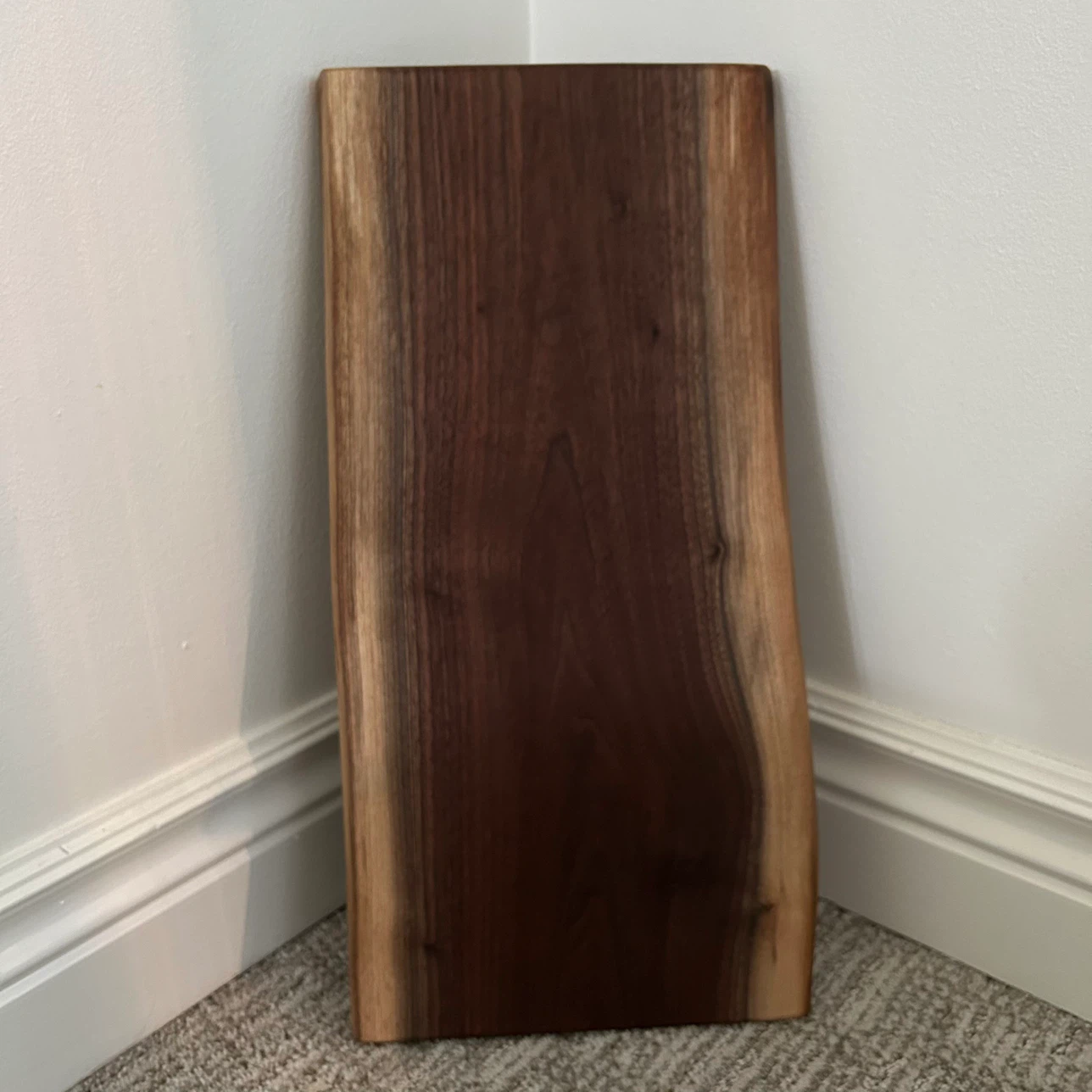 Live Edge Solid Walnut Wood Cutting Board - photo 2