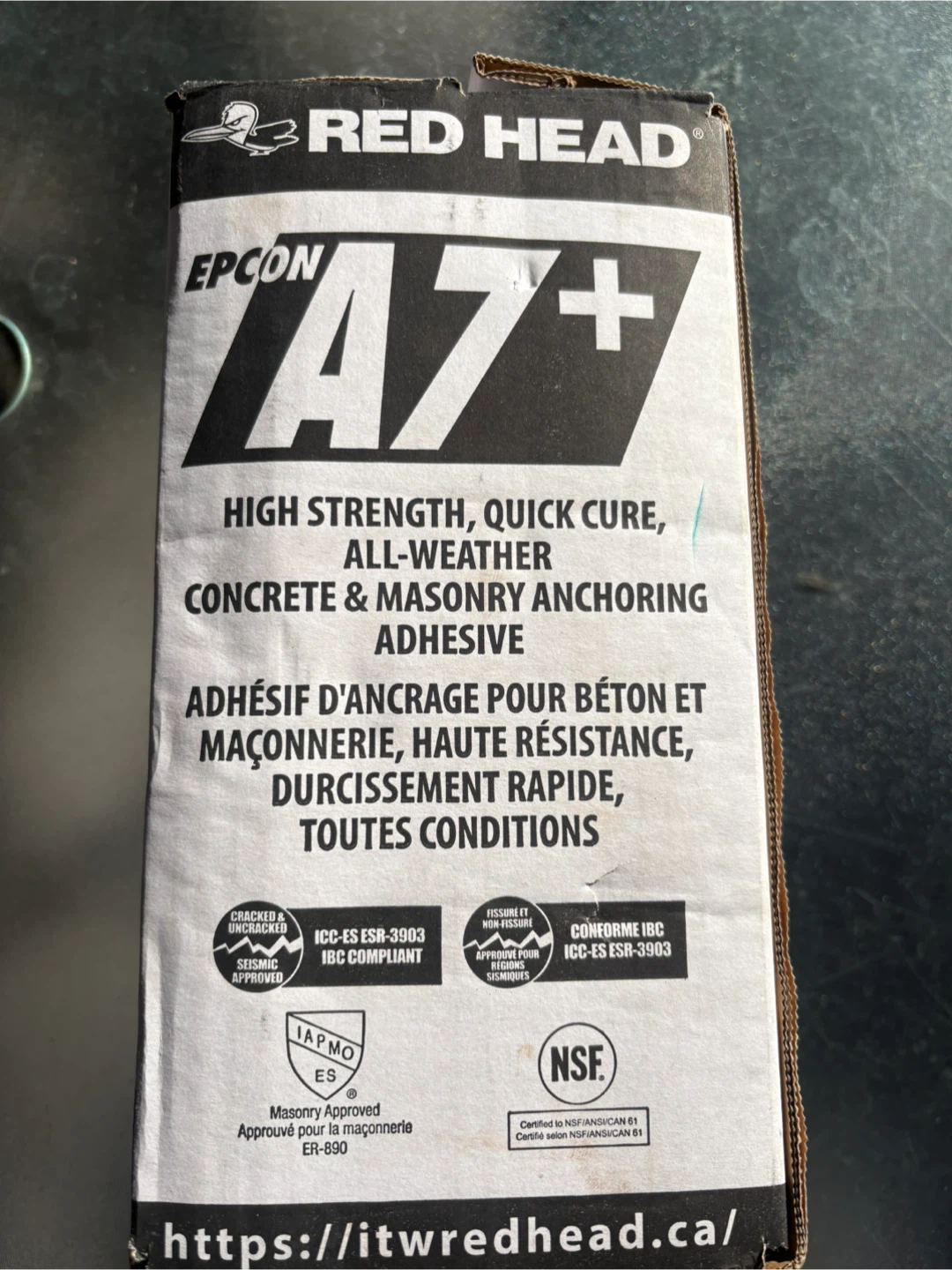 Red Head Epcon A7+ Anchoring Adhesive - 6 Pack - photo 2