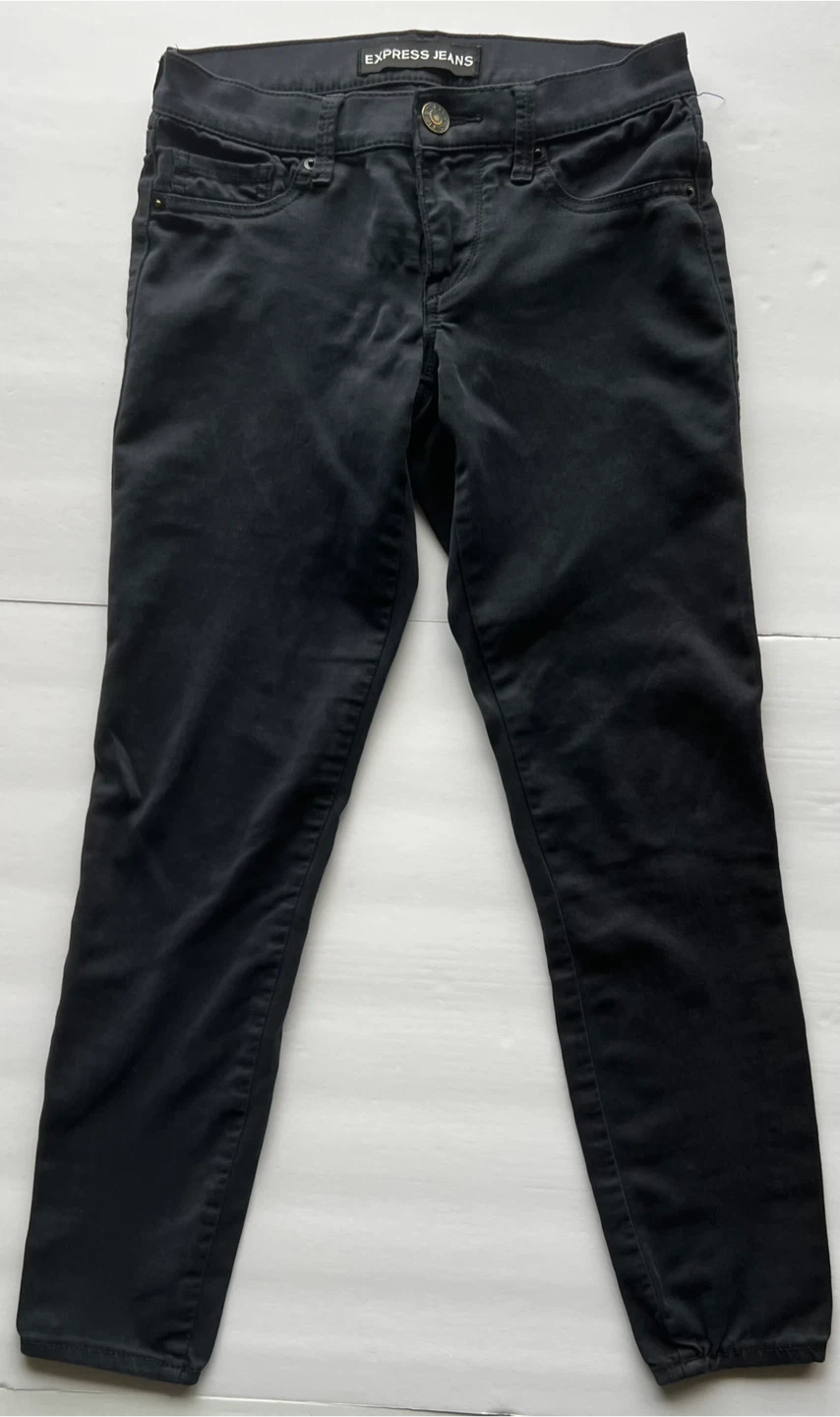 Express Extreme Stretch Low Rise Legging Jeans Black - photo 2