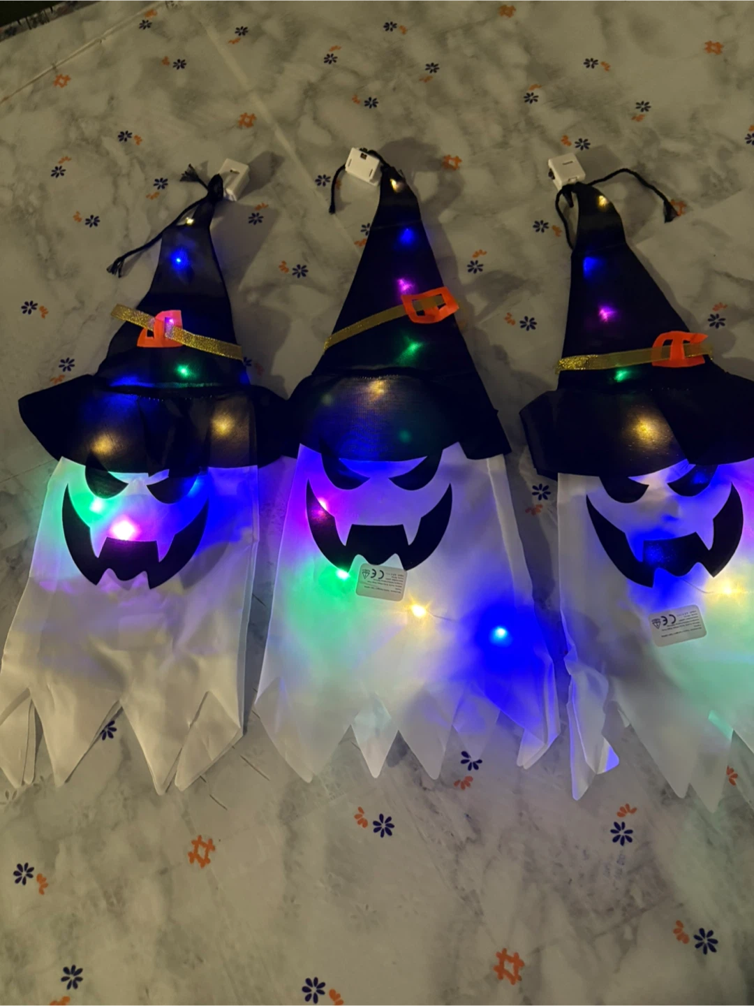 3-Pack LED Light-Up Halloween Ghost Witch Decorations - photo 2