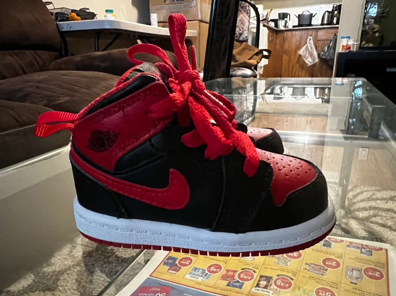 Jordan 1 Mid Crib Shoes - Size 4C