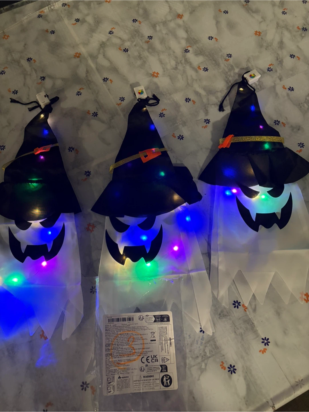 3-Pack Light-Up Halloween Ghost Decorations - photo 2