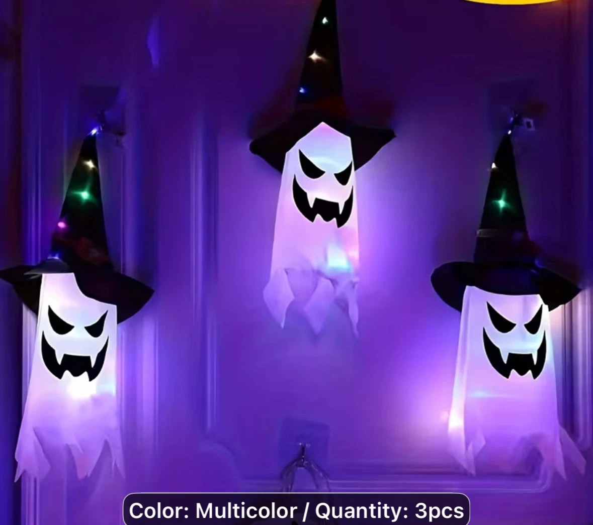 3-Pack Light-Up Halloween Ghost Decorations - photo 4