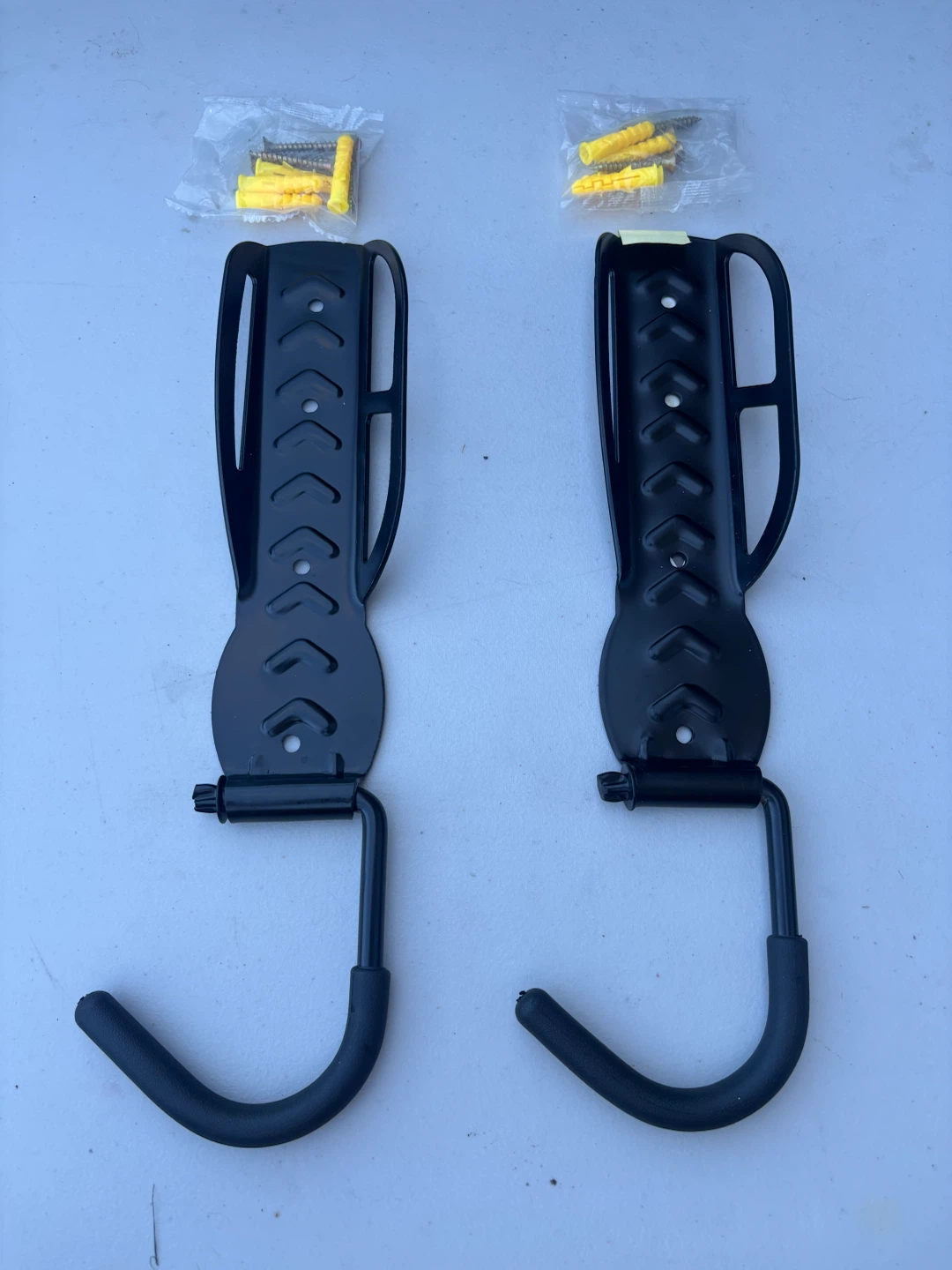 SortWise 2 Pack Bicycle Bike Adjustable Wall Mounted Hook Rack