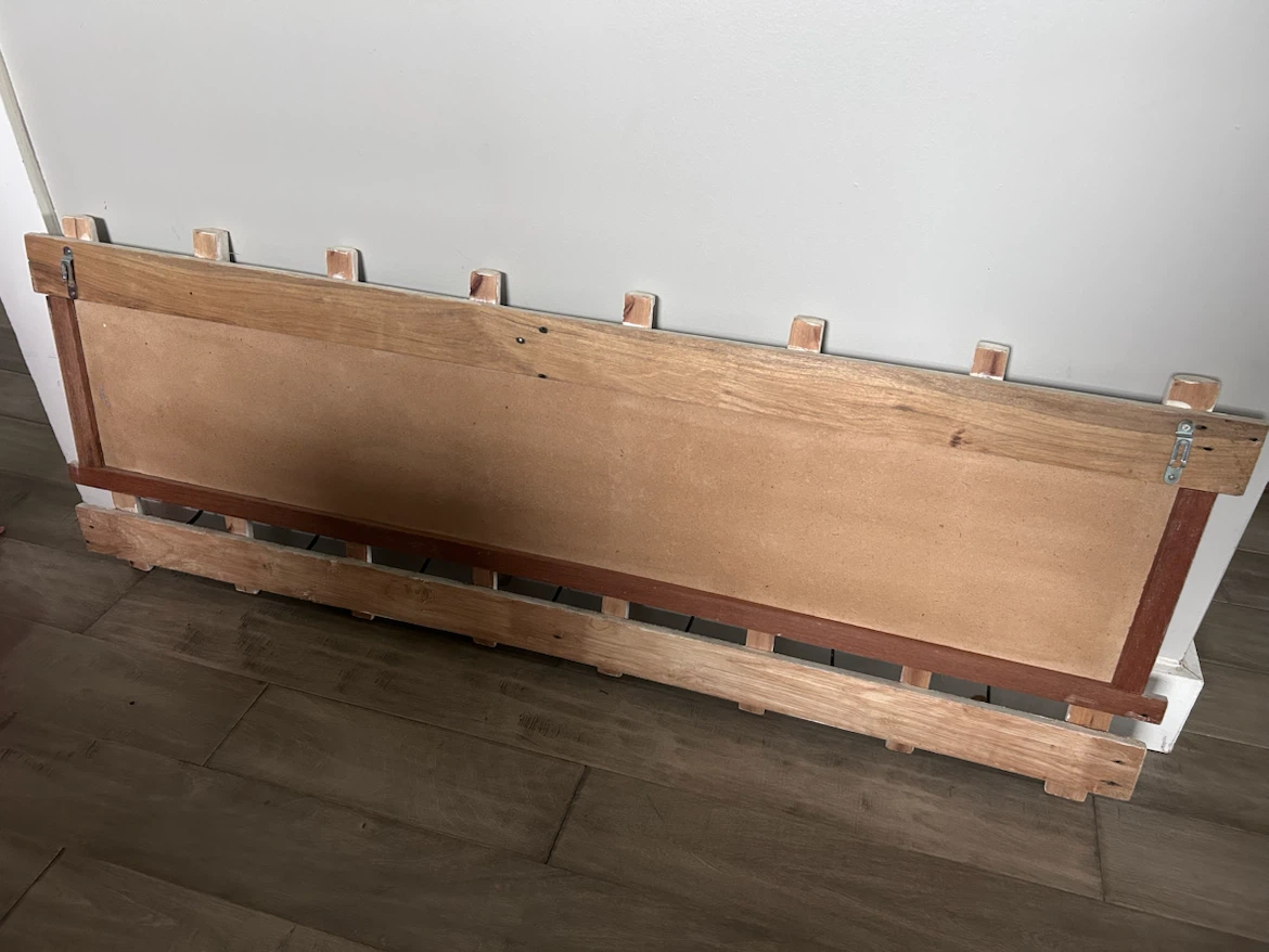 Rustic Weekly Chalkboard Organizer with Hooks - photo 2
