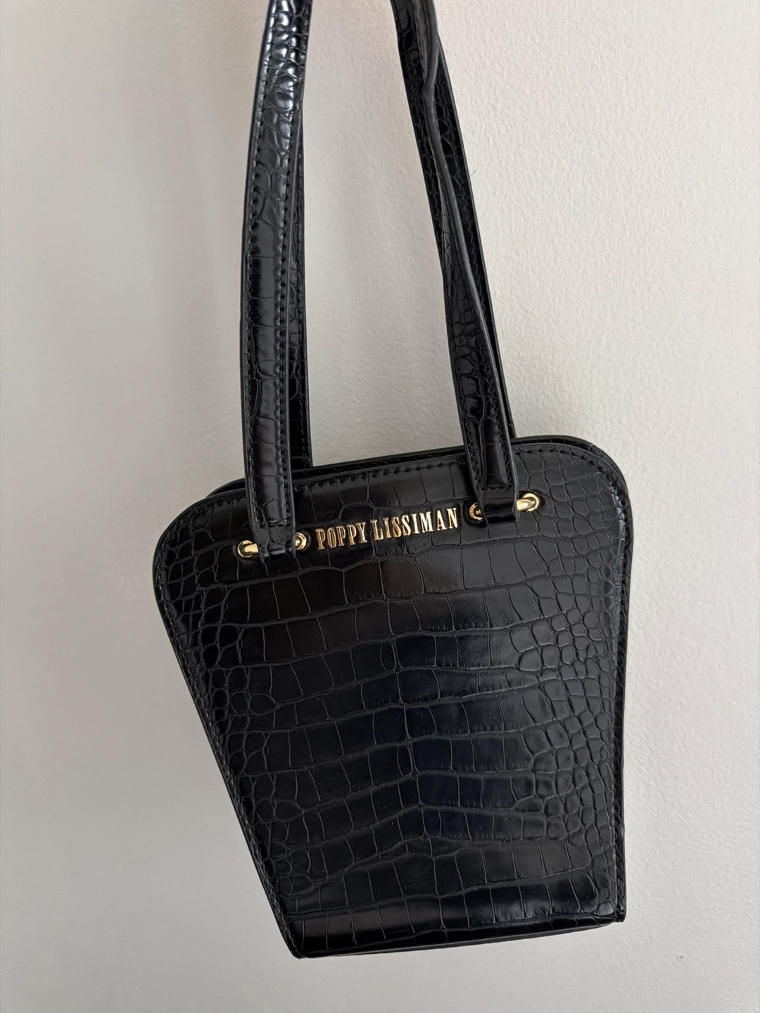 Poppy Lissiman black crocodile embossed handbag - photo 2