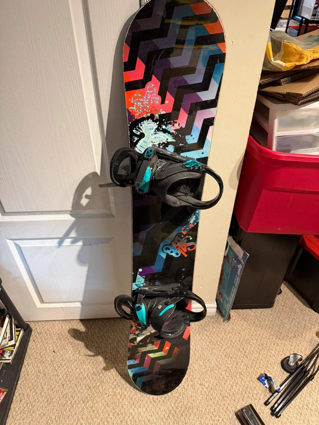 Burton Snowboard with Stiletto Bindings 150 cm