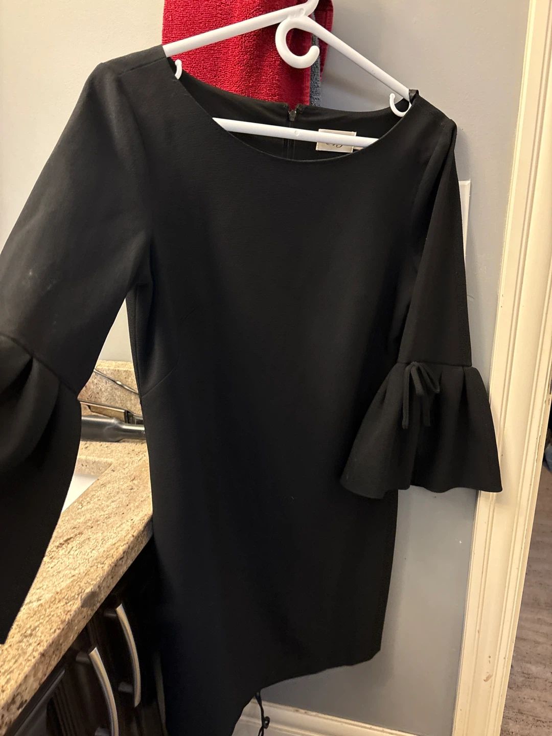 Eliza J Black Dress with Bell Sleeves