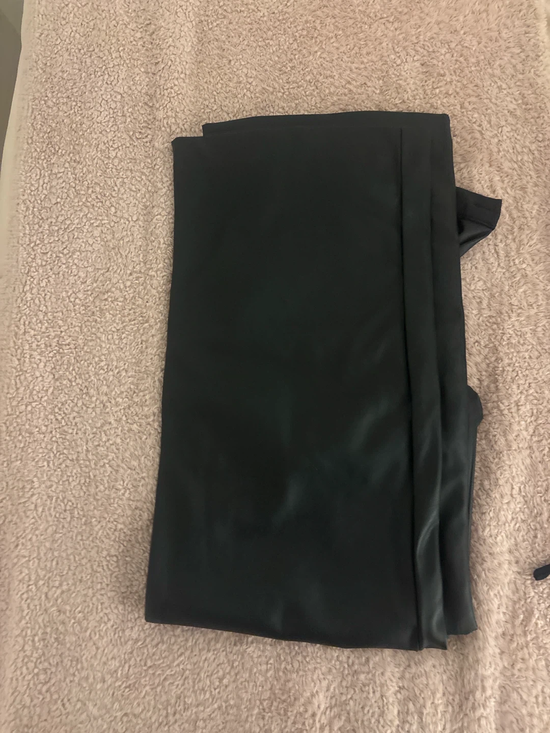 Black Faux Leather Trousers - photo 2
