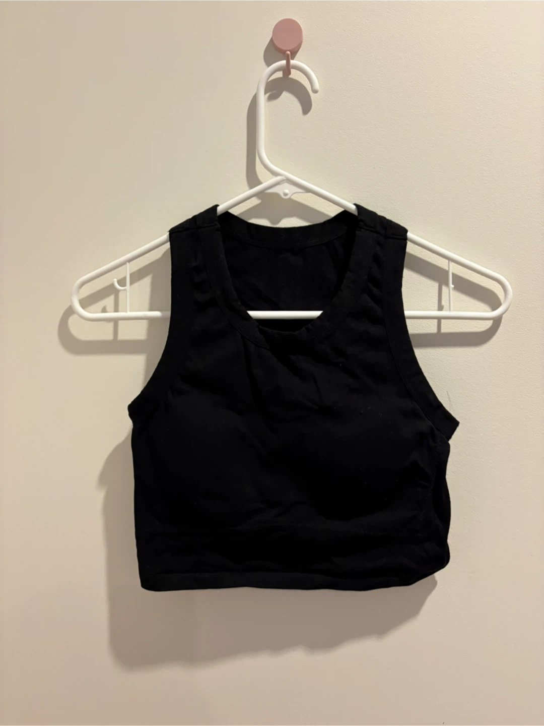 Black Cropped Tank Top