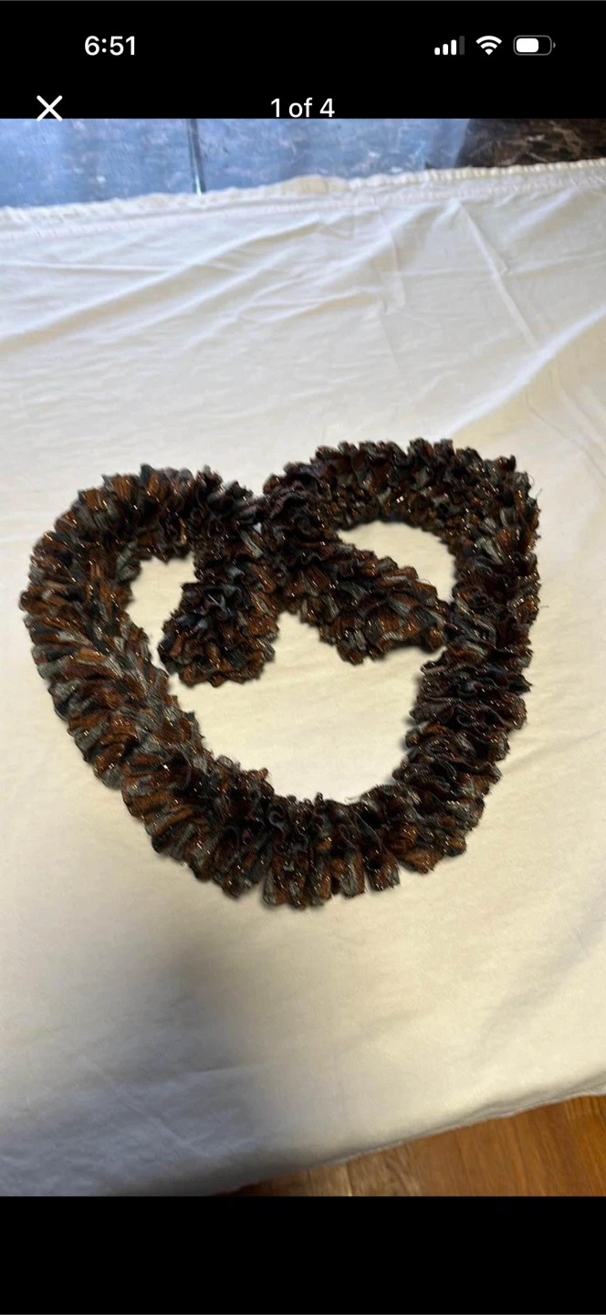 Vintage Hand-knit Boa Style Scarf
