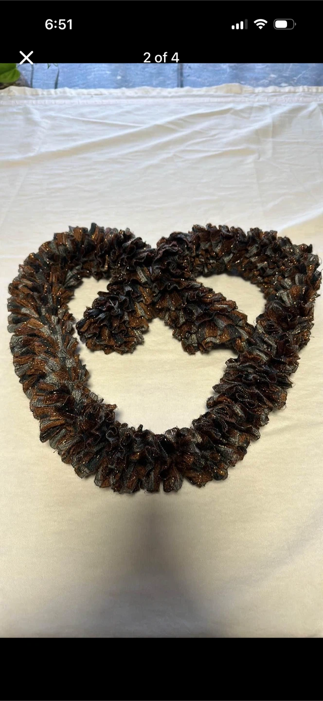 Vintage Hand-knit Boa Style Scarf - photo 2